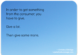 Give a lot