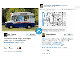 Ben & Jerry's ice cream truck vs. Facebook gift card 
