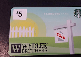 Branded Starbucks cards keeping agents top of mind