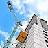 A crane working on a building