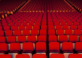 Empty seats in a theater.
