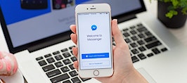 Facebook Messenger open on a mobile phone