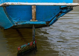 A boat's rudder