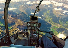A helicopter cockpit