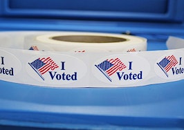 A roll of "I Voted" stickers