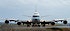 A jumbo jet preparing for takeoff