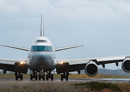A jumbo jet preparing for takeoff