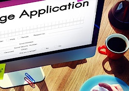 A mortgage application on a computer screen