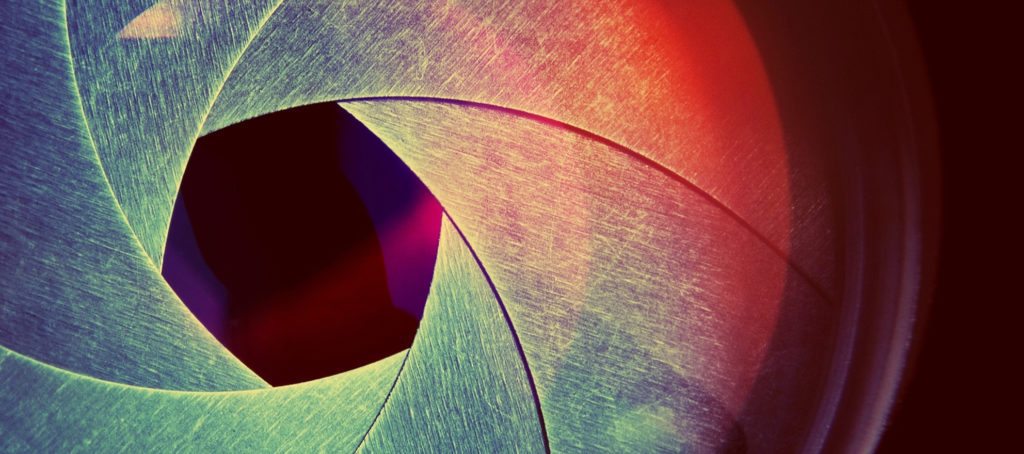 A close-up of a camera focus function