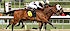 Horses racing neck-in-neck