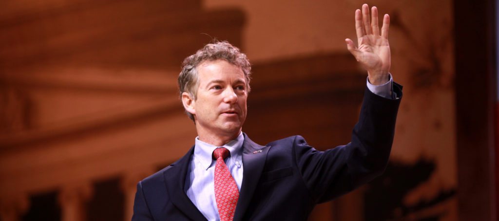 Sen. Rand Paul waves