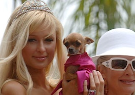 Paris Hilton with dog