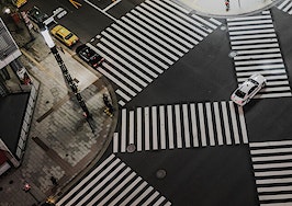 intersection with crosswalks