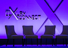 Chairs on the stage at Luxury Connect 2019