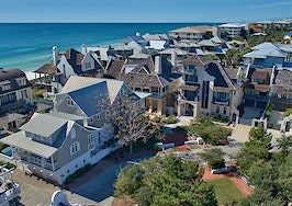 scenic view of luxury beach homes