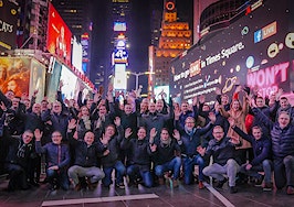 a group of attendees in times square at inman connect new york