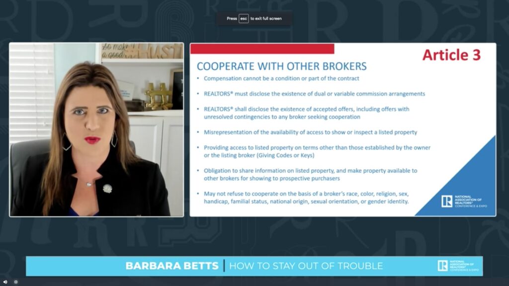 22 common agent practices that violate the Realtor Code of Ethics