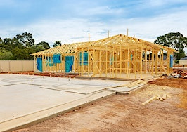 view of construction site and house foundation in preparation process