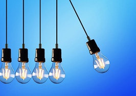 lightbulbs on blue background