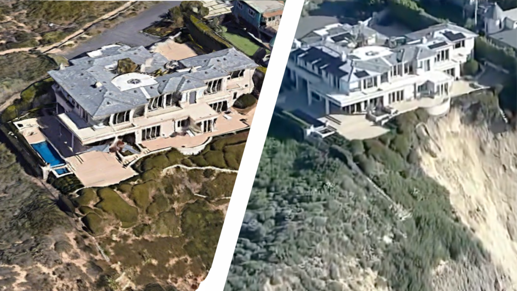 3 multimillion-dollar mansions are at risk of sliding into the Pacific